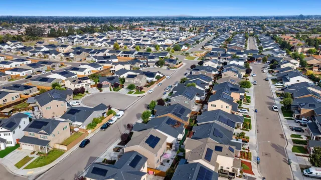 an aerial view of a city