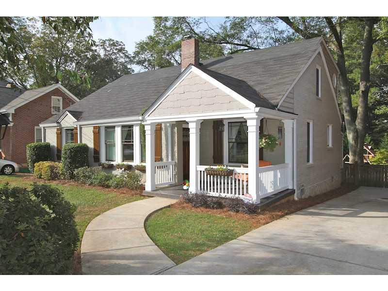 Exterior Front. 112 East Pharr Road in Oakhurst.   This 4br/2ba home is a wonderful combination of period charm and modern functionality.
