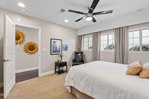 a hallway with washer and dryer