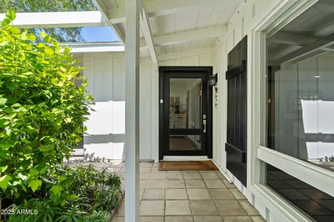 a view of a entryway door of the house