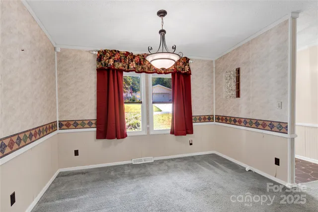 a view of an entryway with a window