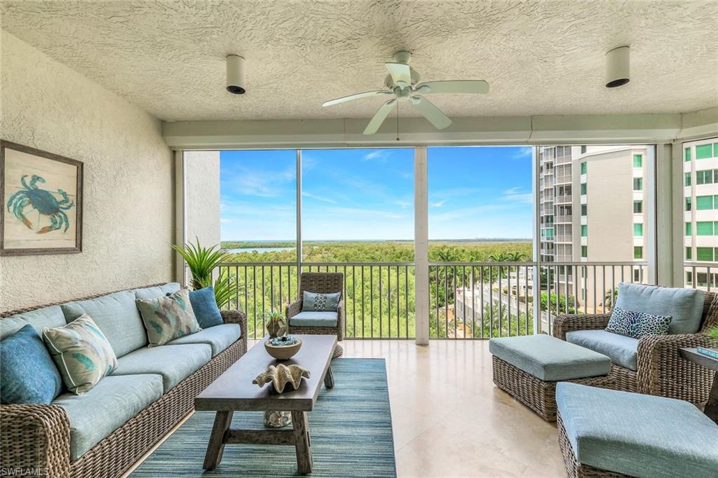 275 Indies Way, Unit 605 Naples, FL 34110 - Photo 7 of 41 Sunroom / solarium / Lanai featuring ceiling fan