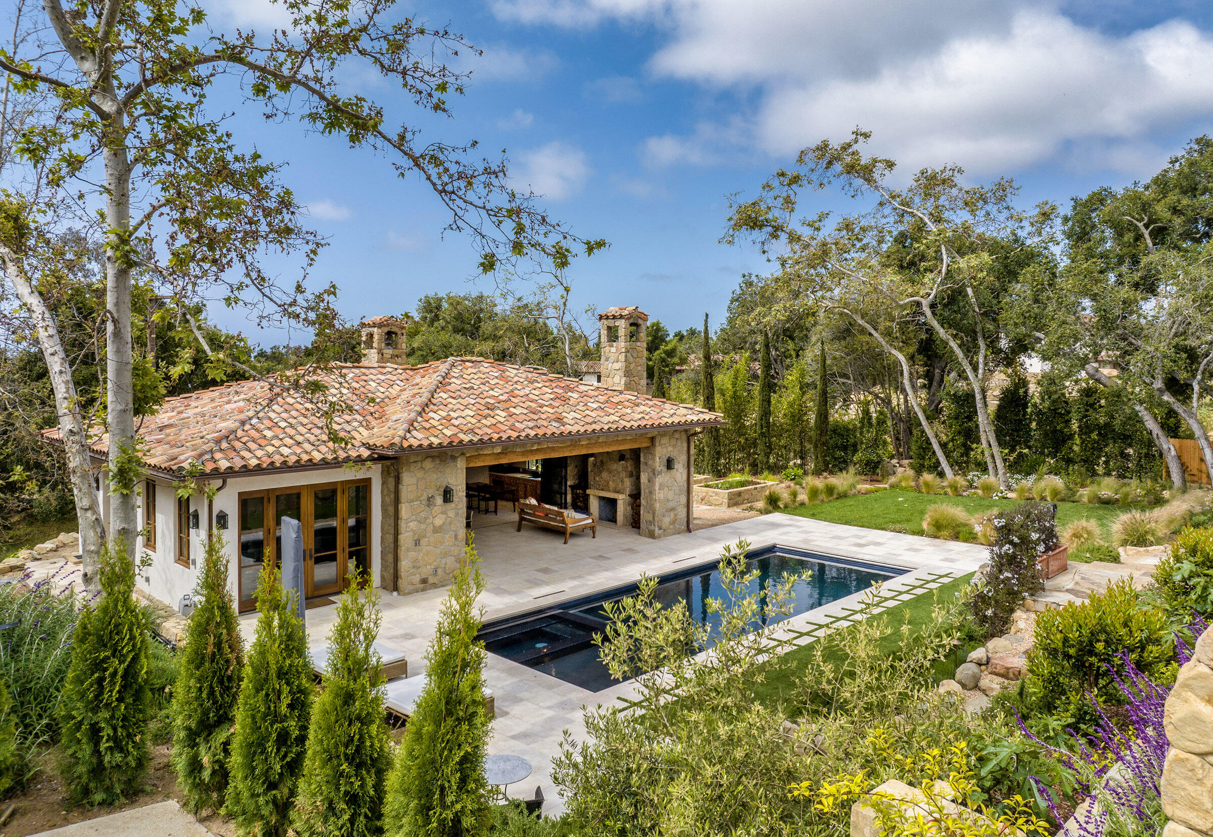 747 Via Manana Montecito, CA 93108 - Photo 33 of 49 a view of a swimming pool with a patio