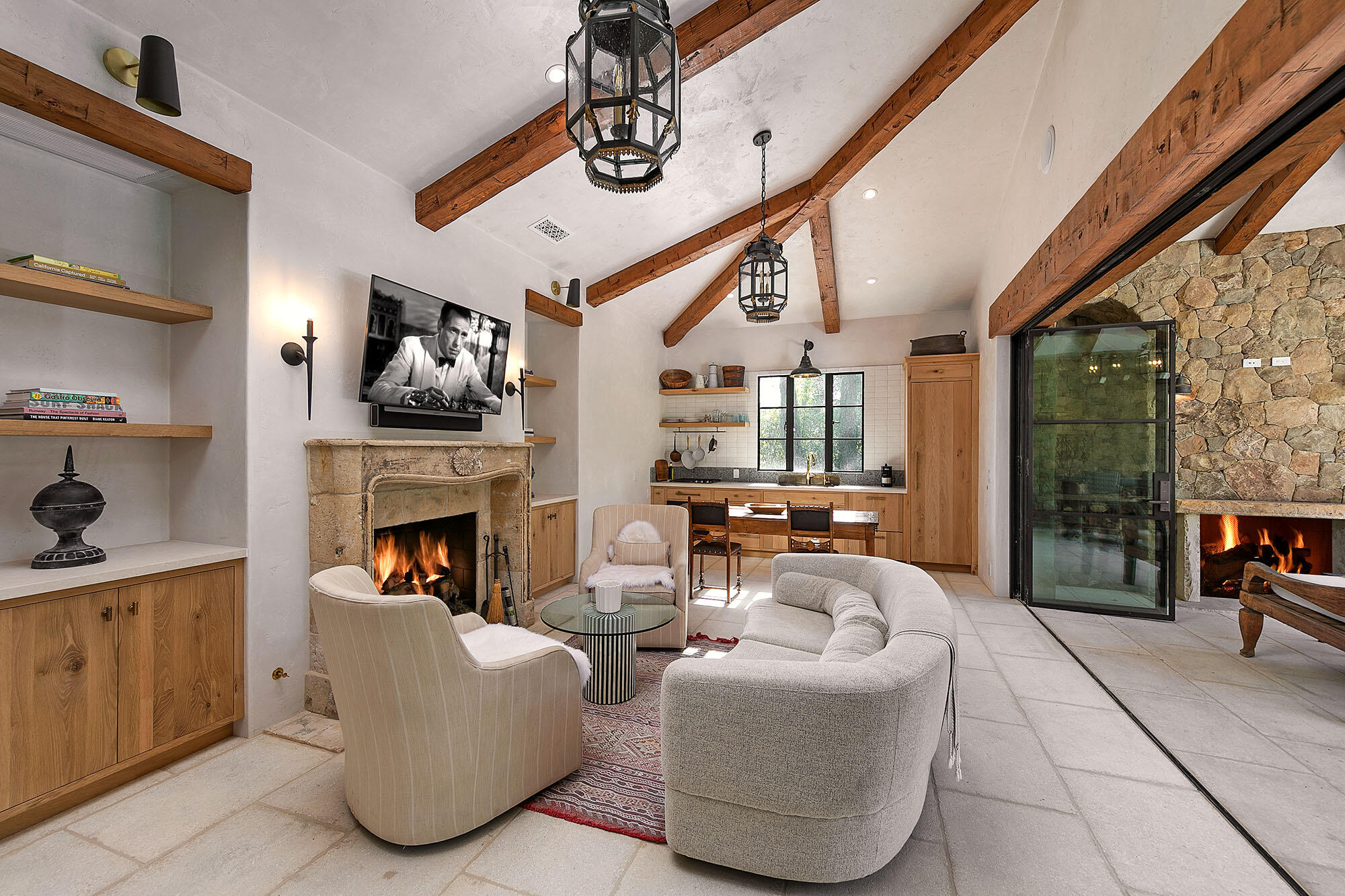 747 Via Manana Montecito, CA 93108 - Photo 35 of 49 a living room with furniture fireplace and flat screen tv