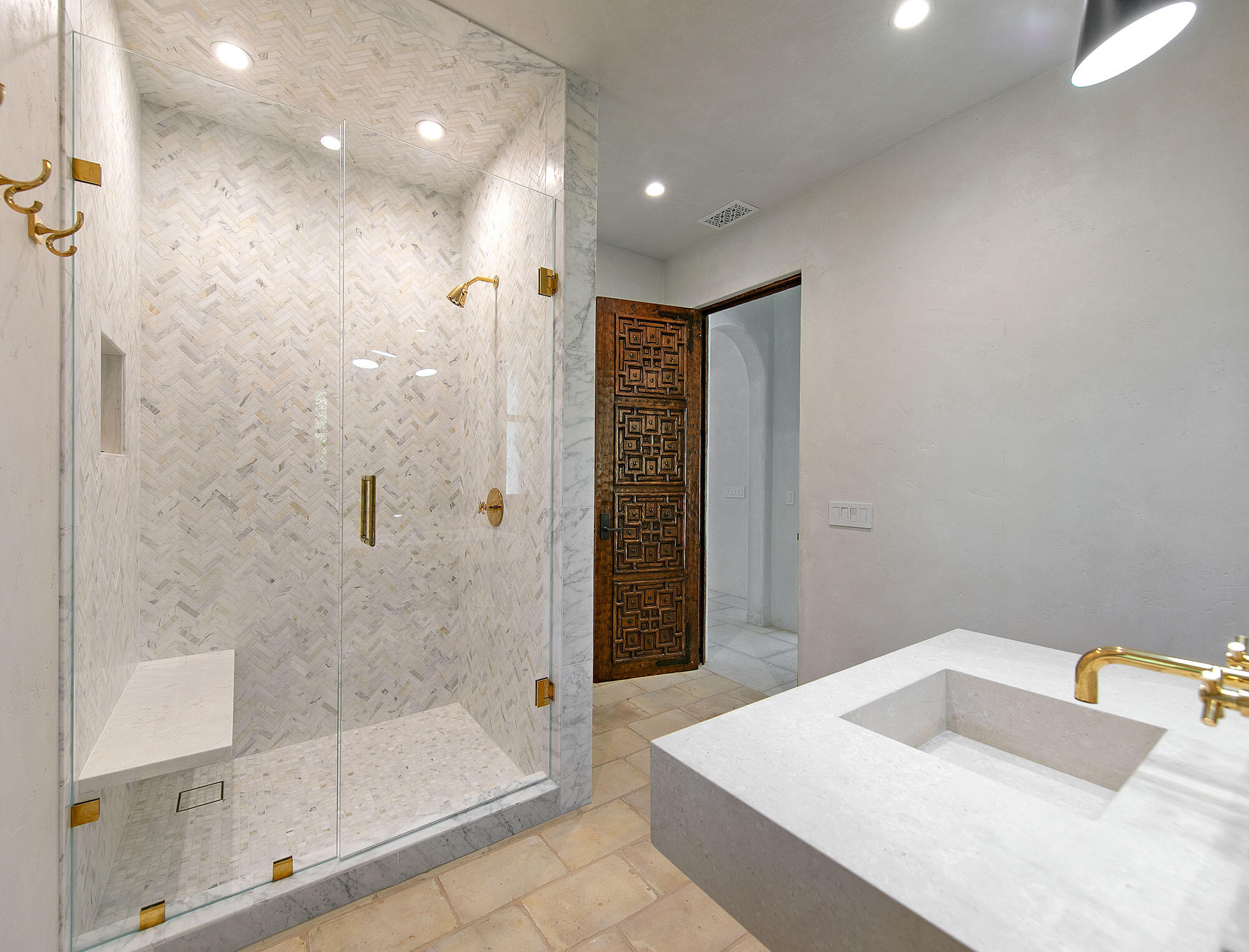 747 Via Manana Montecito, CA 93108 - Photo 36 of 49 a bathroom with a bathtub and shower