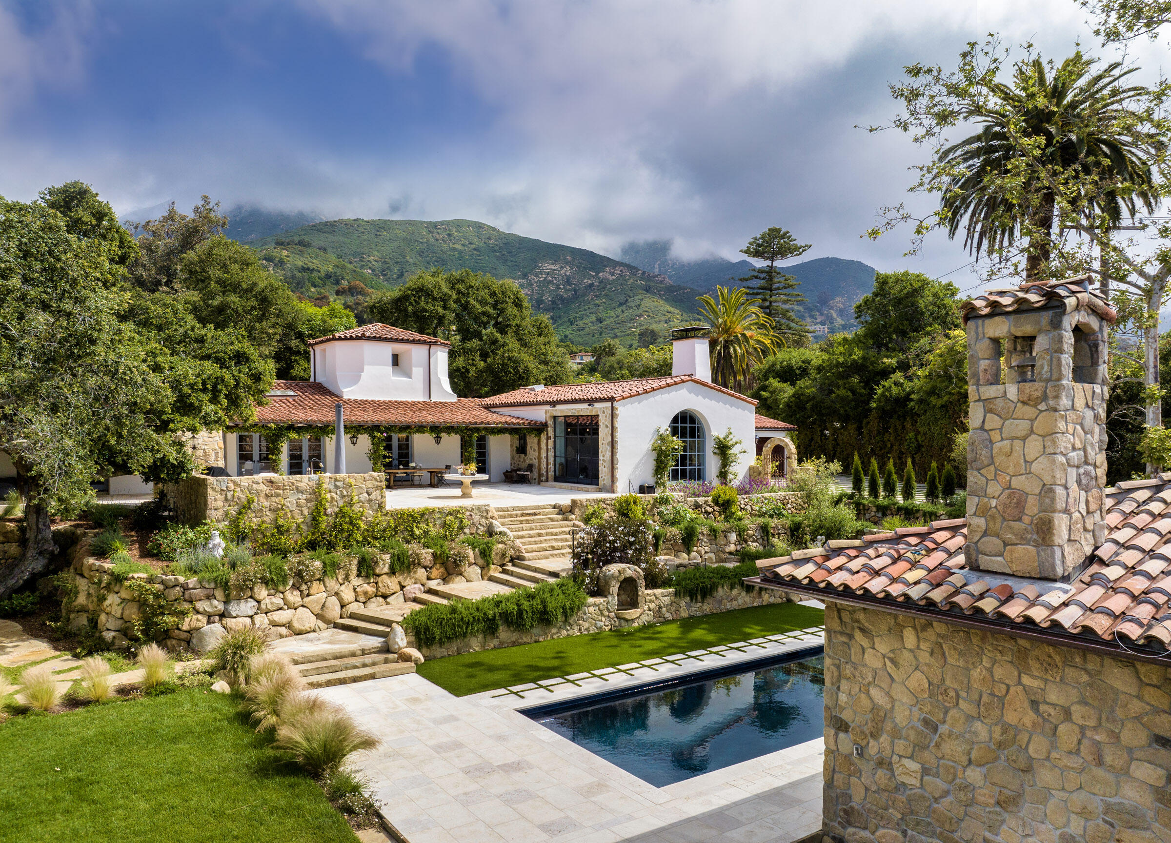 747 Via Manana Montecito, CA 93108 - Photo 39 of 49 a front view of a house with garden