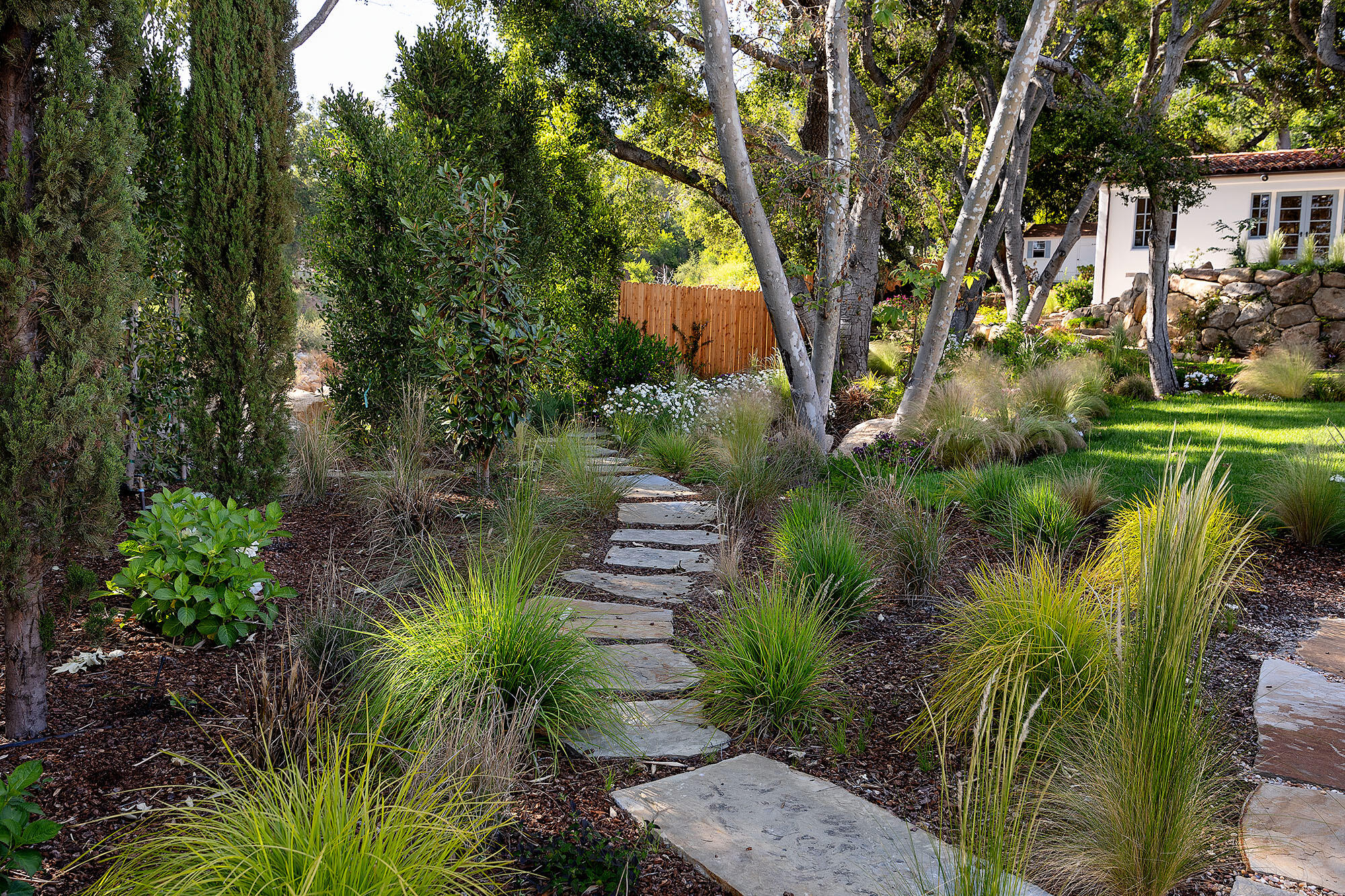 747 Via Manana Montecito, CA 93108 - Photo 43 of 49 a view of a garden with a lake