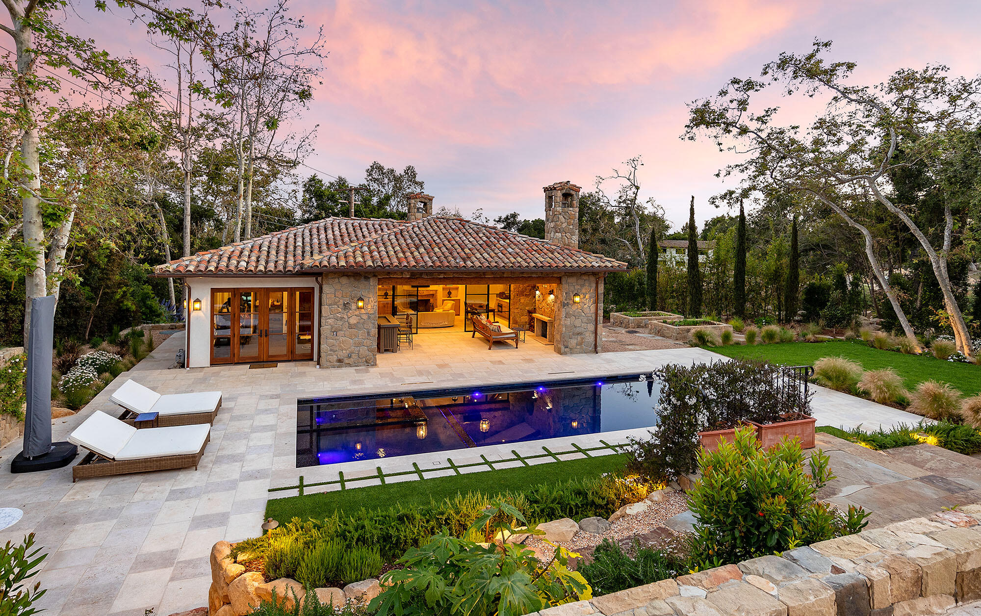 747 Via Manana Montecito, CA 93108 - Photo 47 of 49 a view of a house with a big yard plants and large trees