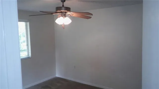 a view of a small space with window