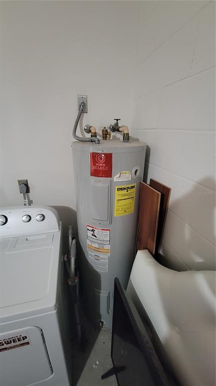 9331 Southwest 84th Terrace, Unit D Ocala, FL 34481 - Photo 31 of 32 a utility room with dryer and washer