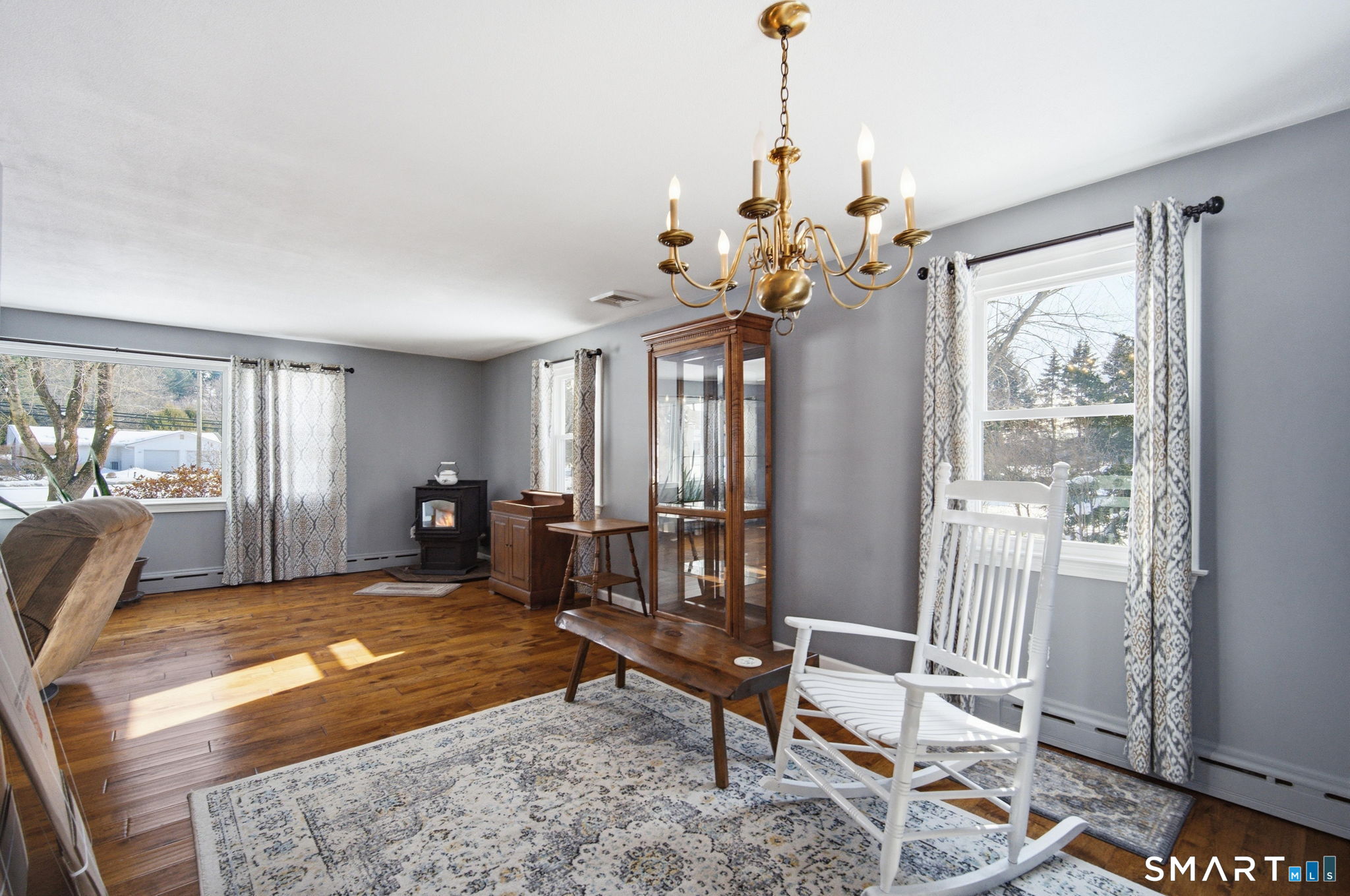 45 Sokol Road Somers, CT 06071 - Photo 16 of 36 a living room with furniture pool table and a chandelier