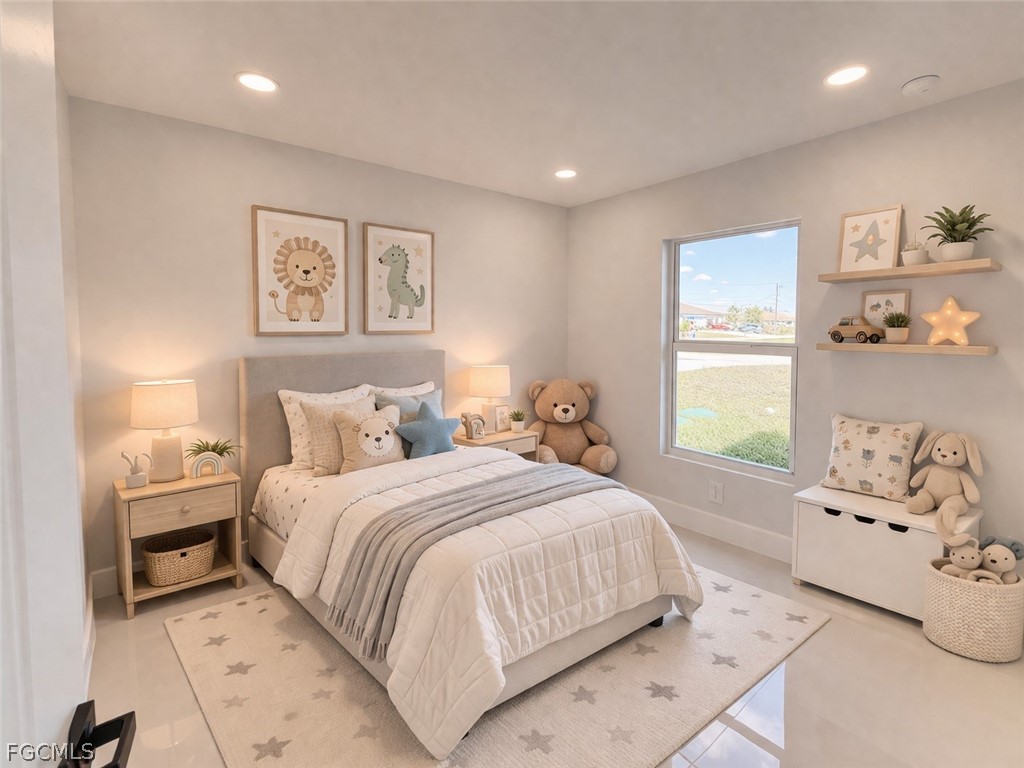 4529 18th Street Southwest Lehigh Acres, FL 33973 - Photo 42 of 50 a bedroom with a bed and a window