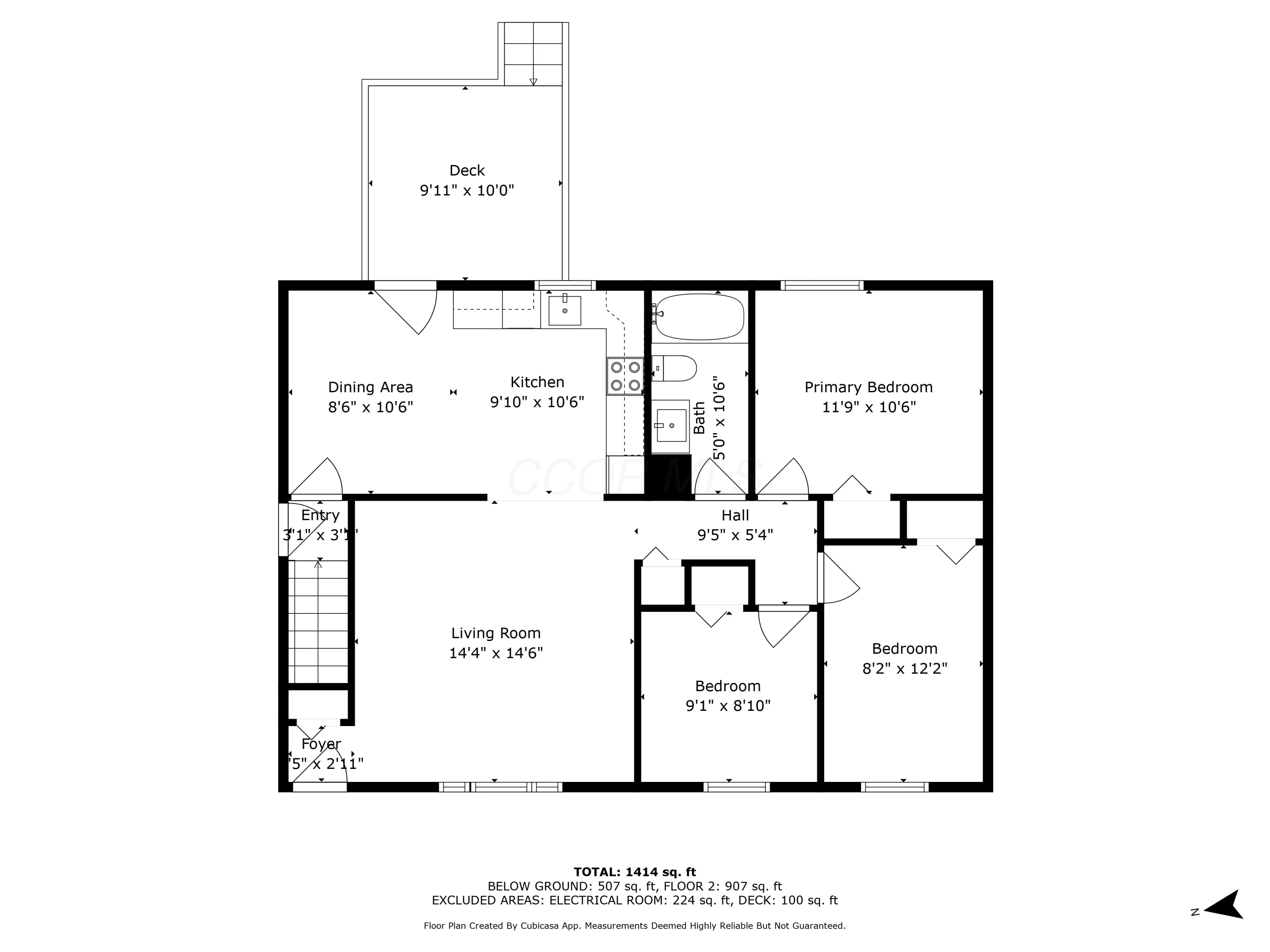 3322 Fontaine Road Columbus, OH 43232 - Photo 38 of 39 Entry Level Floor Plan