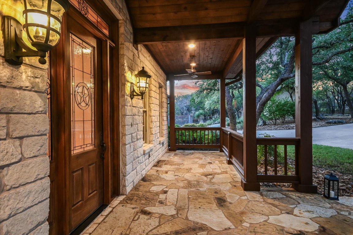 1050 River Mountain Road, Unit A Wimberley, TX 78676 - Photo 3 of 40 a view of a porch with a furniture