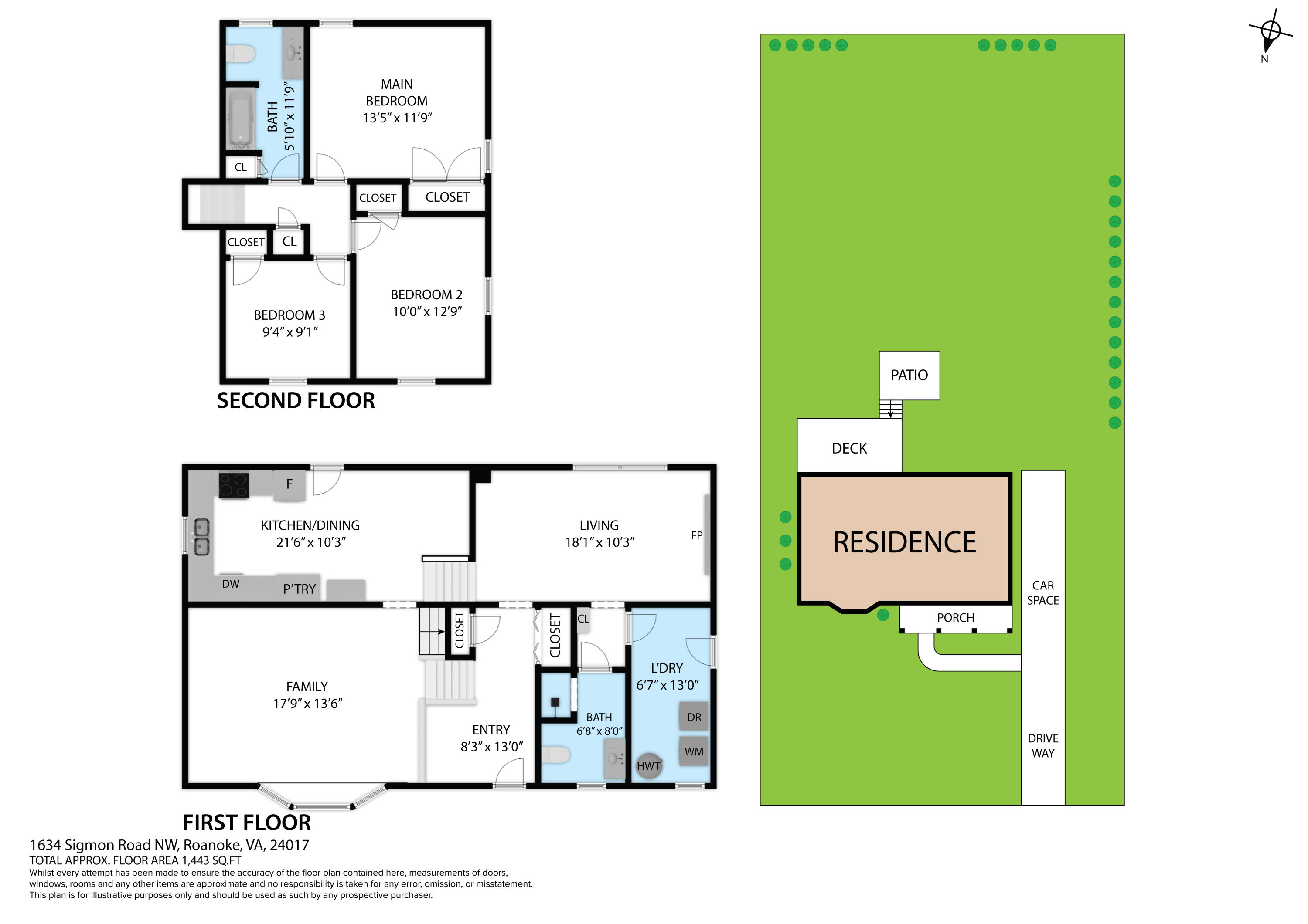 1634 Sigmon Road Northwest Roanoke, VA 24017 - Photo 48 of 48 Schematic Floor Plan
