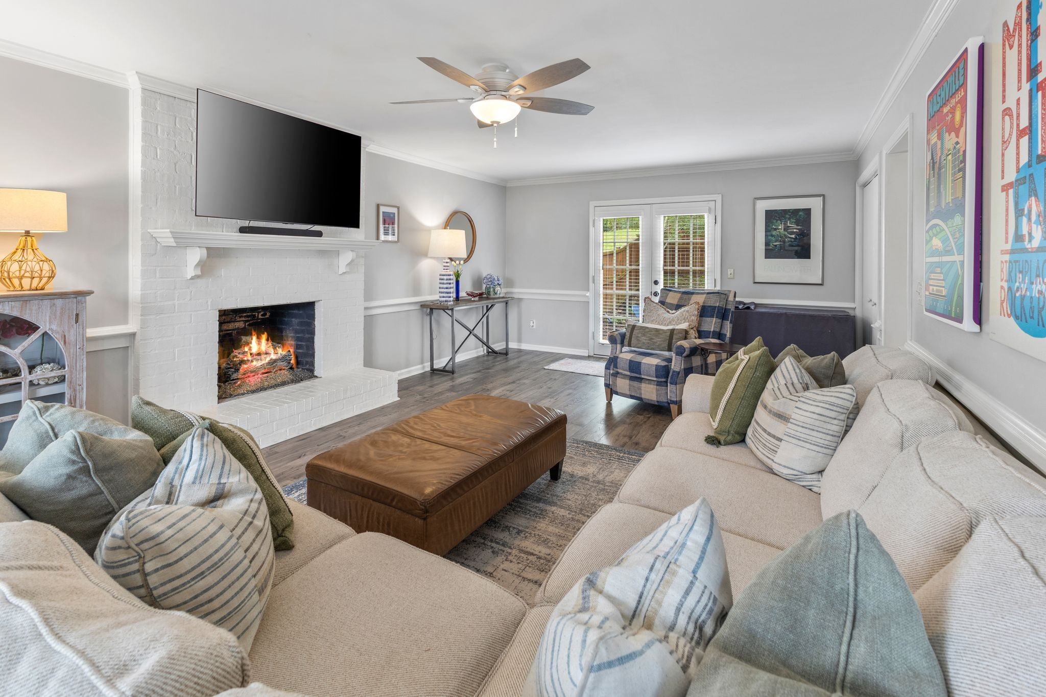 1517 Pinkerton Road Brentwood, TN 37027 - Photo 15 of 49 a living room with furniture fireplace and flat screen tv