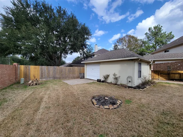 a backyard of a house