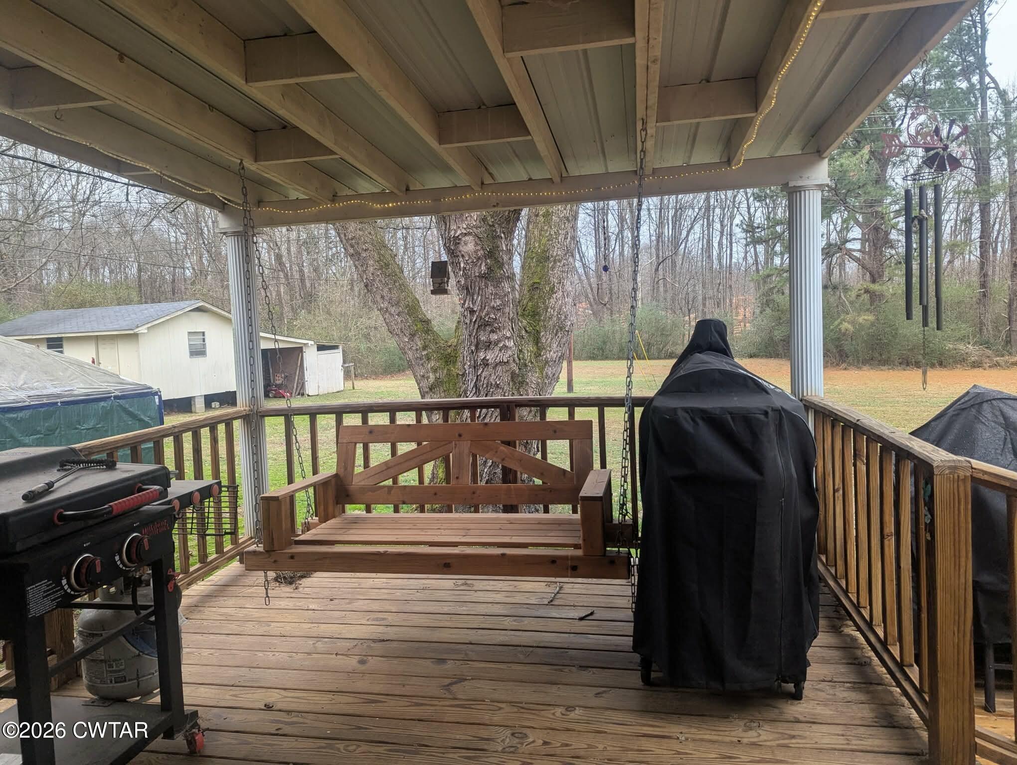 4072 Beech Bluff Road Beech Bluff, TN 38313 - Photo 47 of 51 a view of a balcony with wooden floor