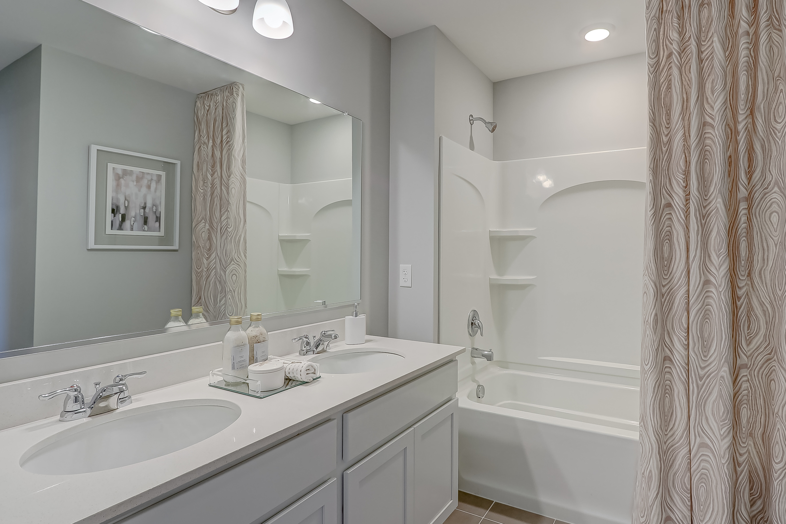 475 Comstock Road South Elgin, IL 60177 - Photo 25 of 31 a bathroom with a granite countertop sink a toilet and shower