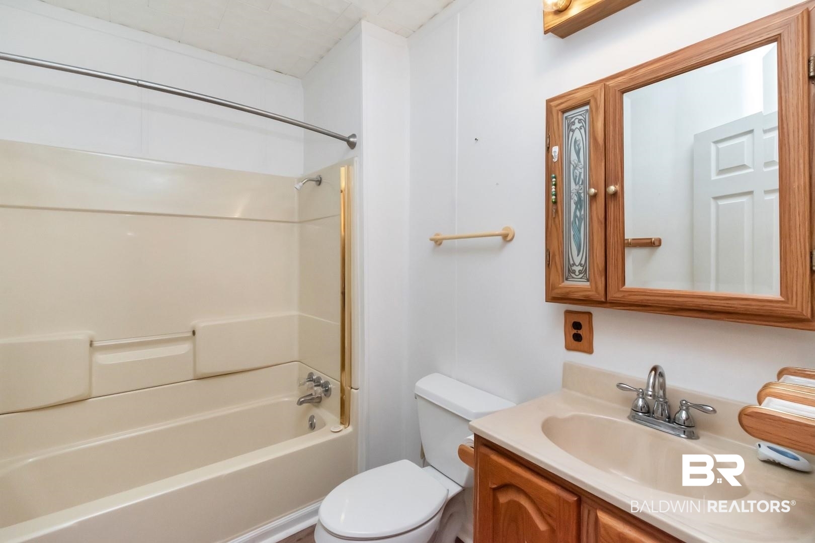 12751 Zanzibar Road Grand Bay, AL 36541 - Photo 17 of 30 Full bathroom featuring toilet, vanity, and tub / shower combination