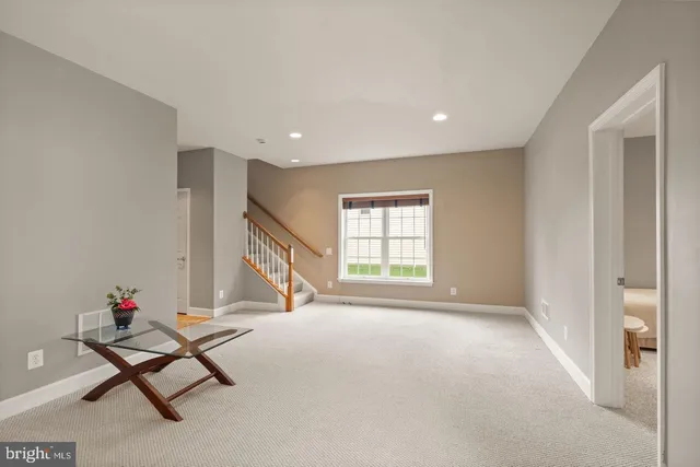 a view of livingroom and workspace