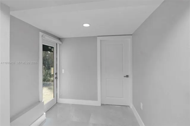 an empty room with window