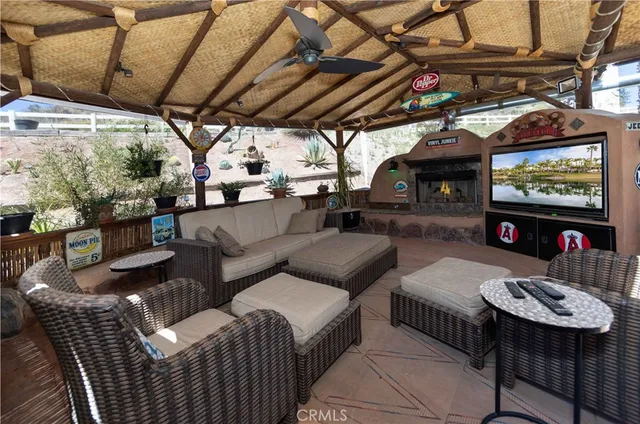 a outdoor space with patio lots of furniture