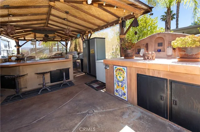 a view of outdoor space with seating