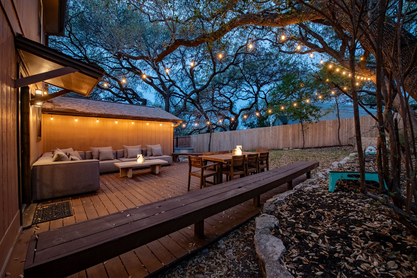 1106 Mission Ridge, Unit B Austin, TX 78704 - Photo 22 of 27 a view of a couches in the patio