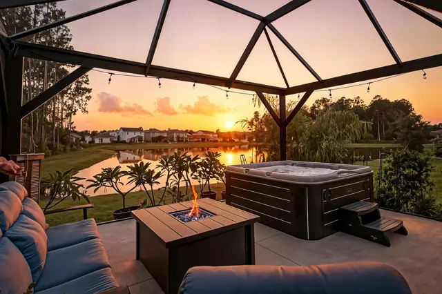 a view of a chairs in the roof deck
