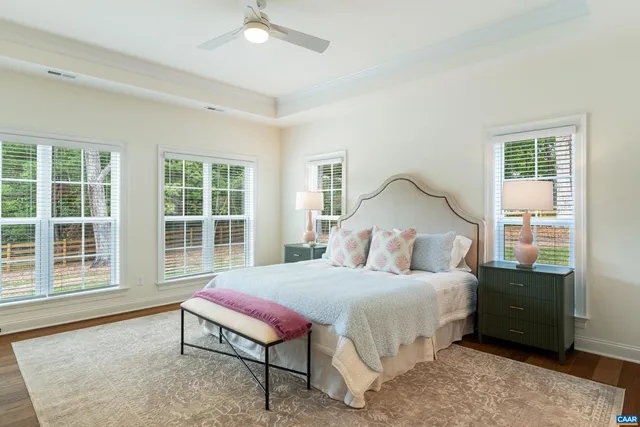 a view of an empty room with a closet