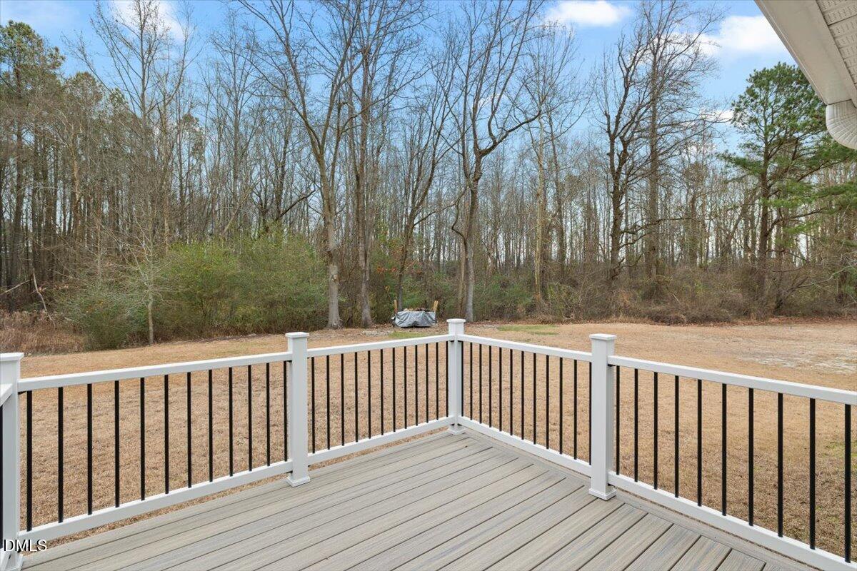 2000 Castana Court Willow Spring, NC 27592 - Photo 16 of 20 a view of wooden deck and trees