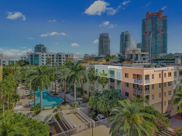 a view of a city with tall buildings