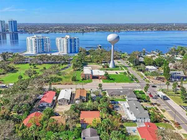 an aerial view of multiple houses