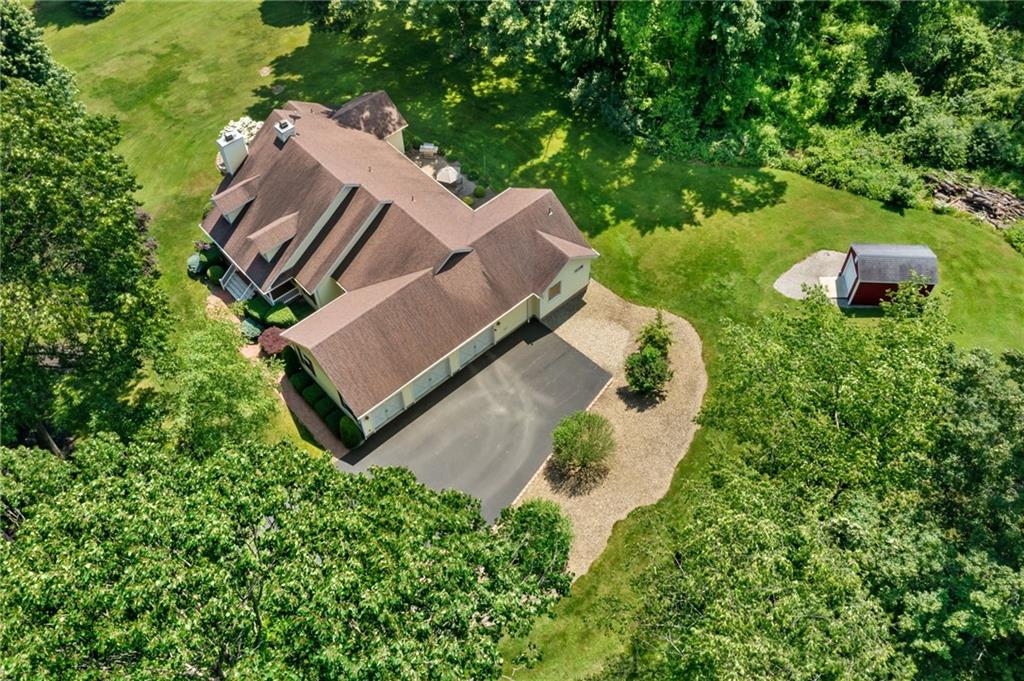 287 Garner Road Edinburg, PA 16116 - Photo 47 of 49 an aerial view of a house with a yard and trees