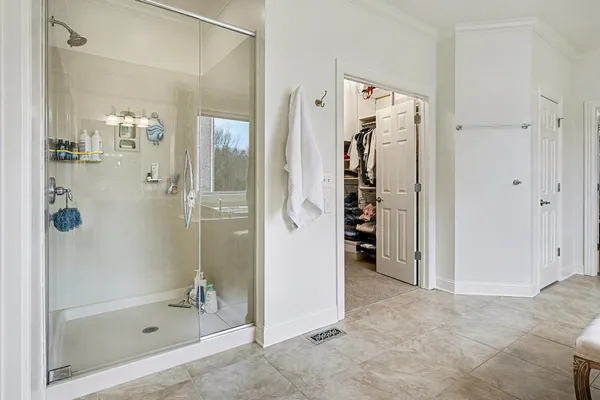 a view of a bathroom from a bathroom