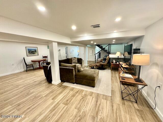 3067 Northgate Road Lake Ariel, PA 18436 - Photo 60 of 79 a living room with furniture and a wooden floor