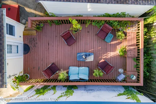 a view of an outdoor sitting area