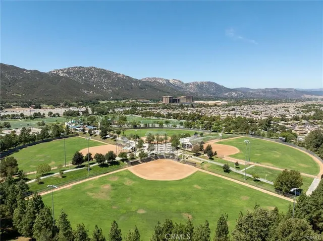 a view of a water with a mountain