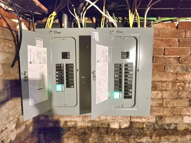 a front view of a house with a glass door