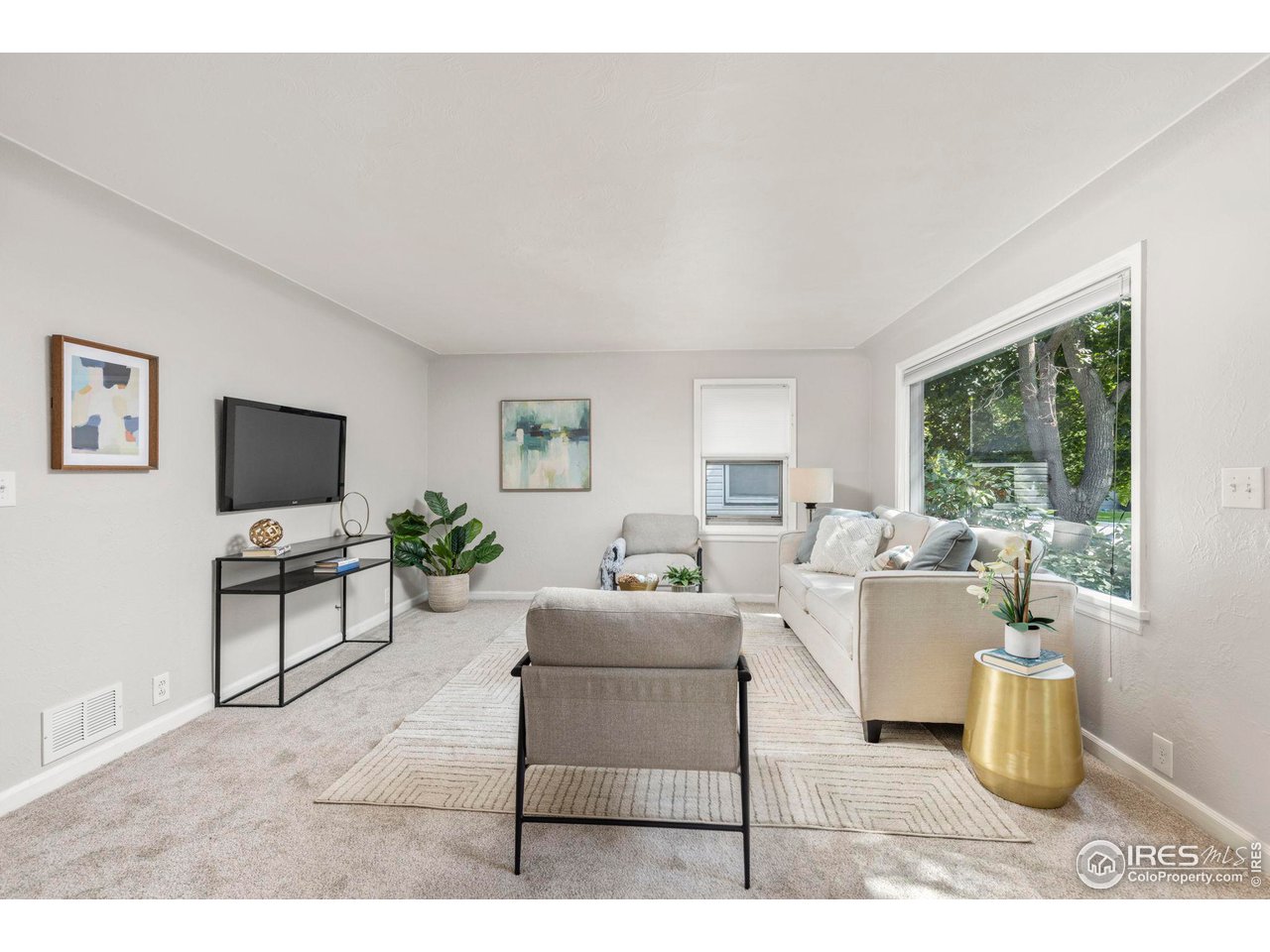 441 Sumner Street Longmont, CO 80501 - Photo 8 of 34 a living room with furniture a window and a flat screen tv