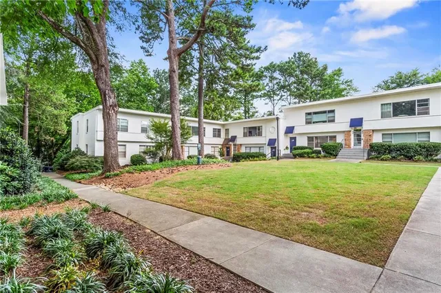a house view with a garden space