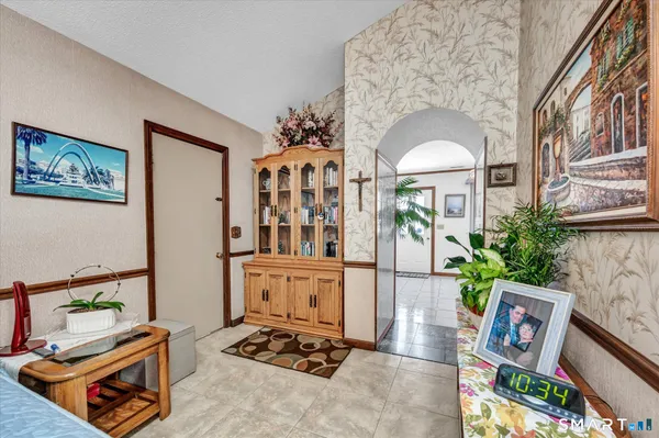 a view of a chairs in a room