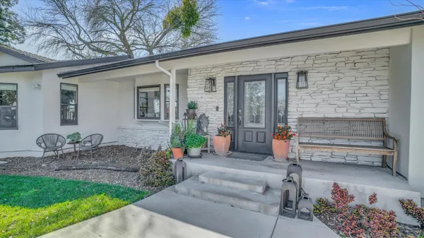 a front view of a house with porch