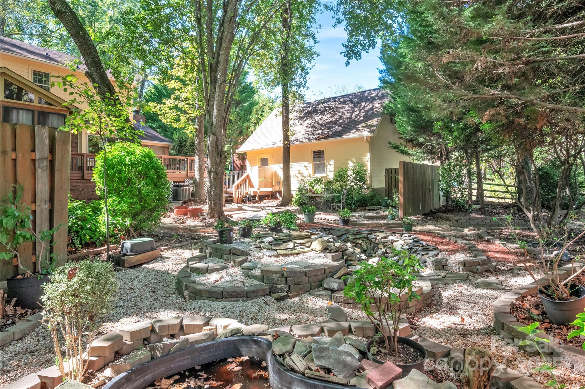 702 Trail Ridge Road Matthews, NC 28105 - Photo 31 of 36 a backyard of a house with lots of green space
