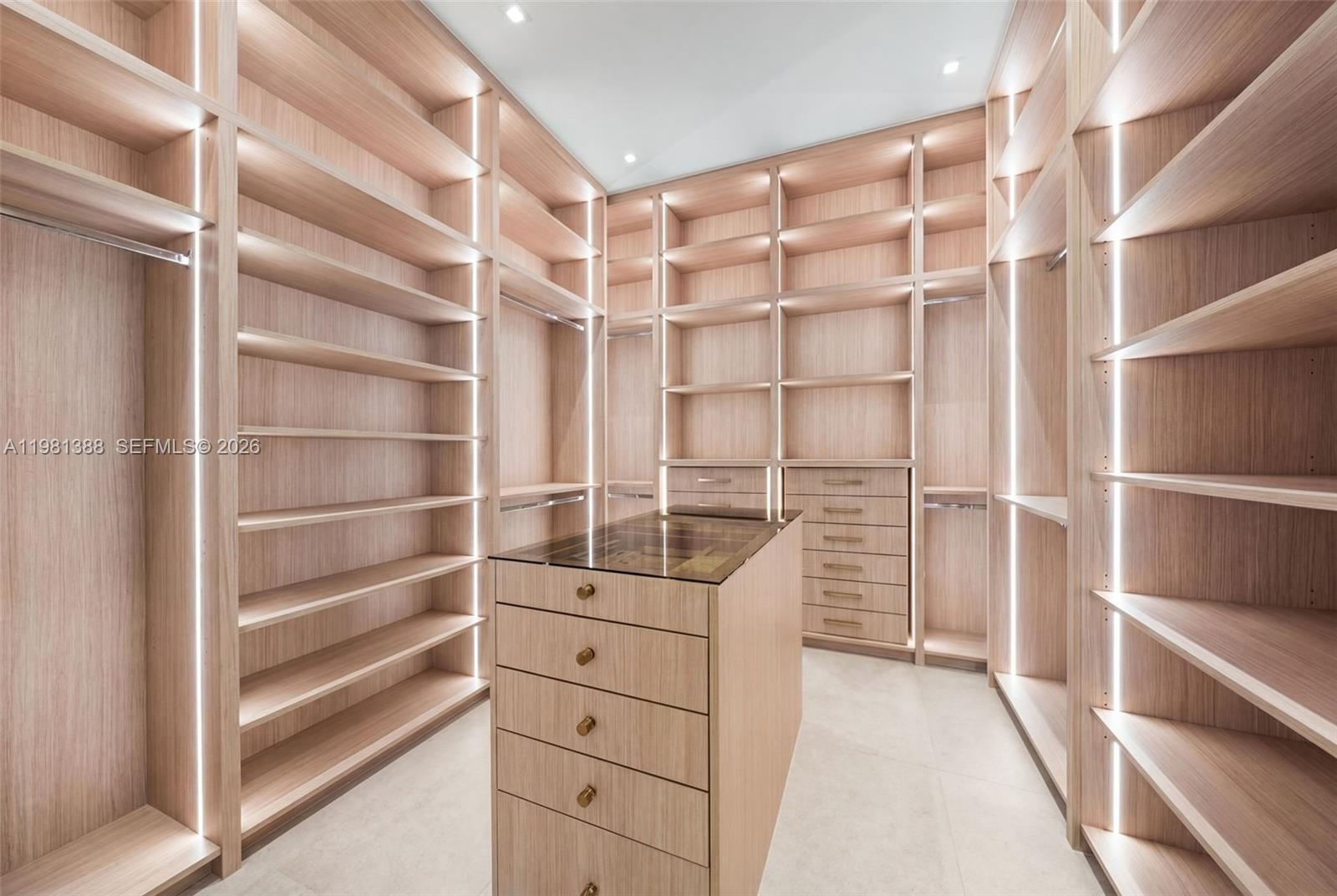 7700 Southwest 50th Court Miami, FL 33143 - Photo 47 of 62 a view of walk in closet with empty racks