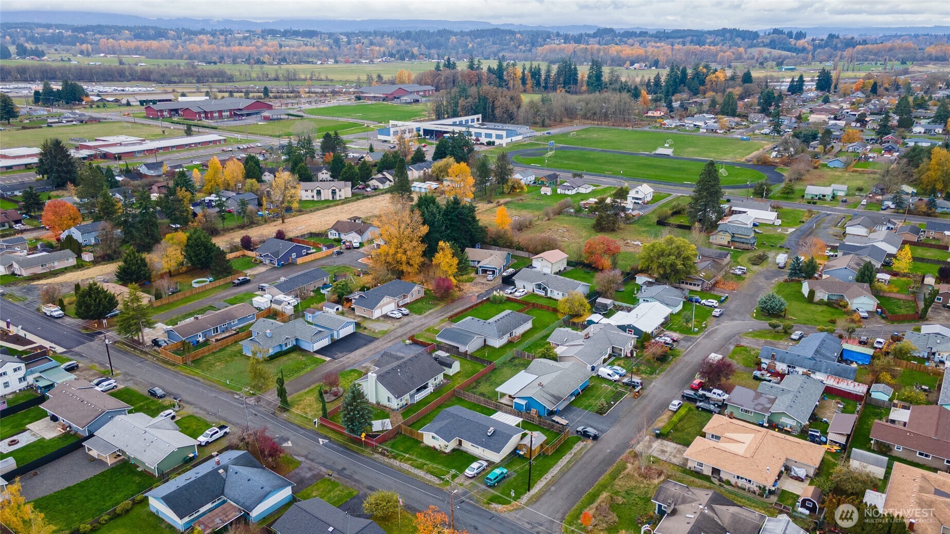 2119 Southwest Olympic Drive Chehalis, WA 98532 - Photo 33 of 33 an aerial view of a city with lots of residential buildings