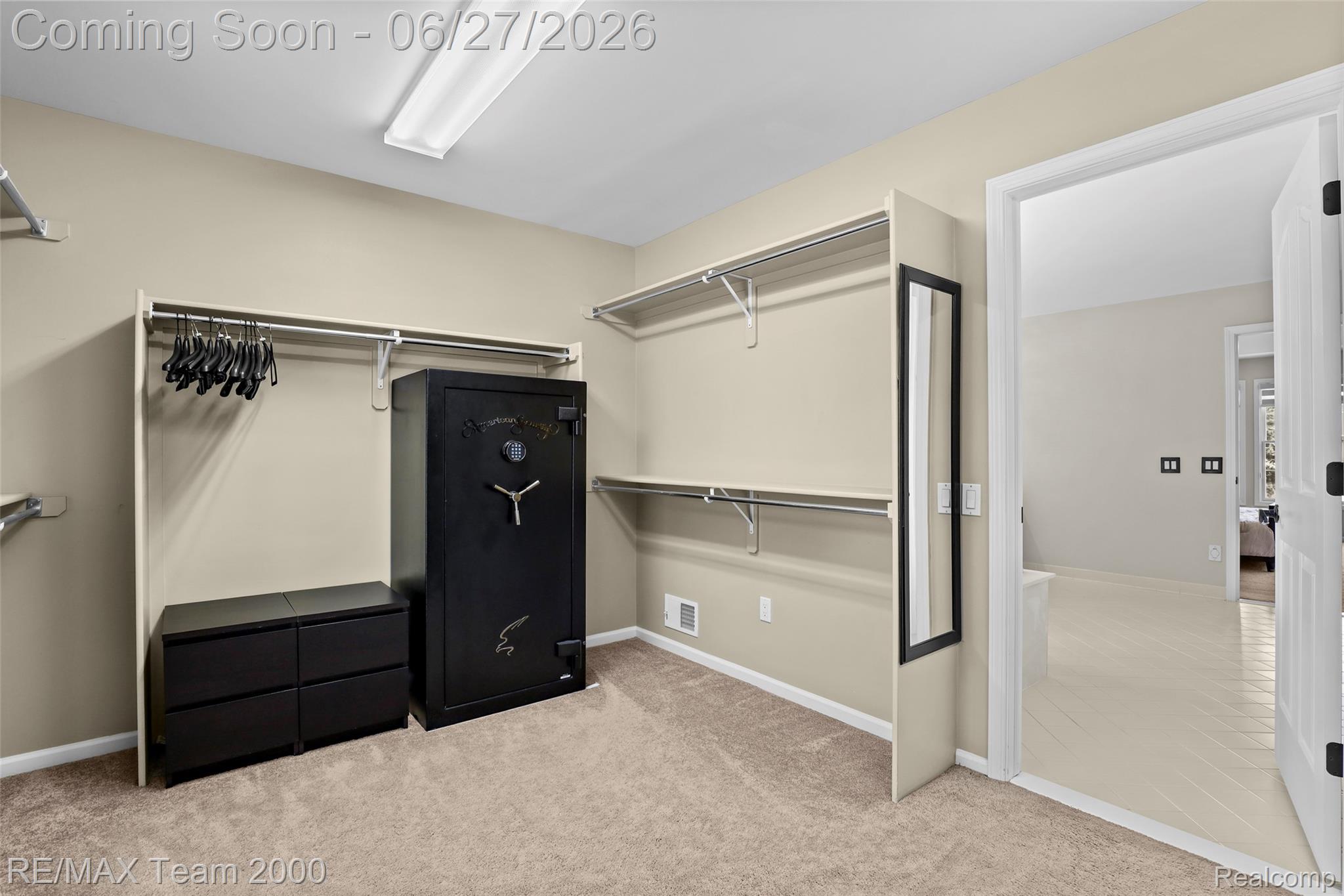 1248 Lasalle Road Canton, MI 48187 - Photo 59 of 67 Spacious walk-in closet featuring built-in hanging rods, shelving, and a full-length mirrored panel
