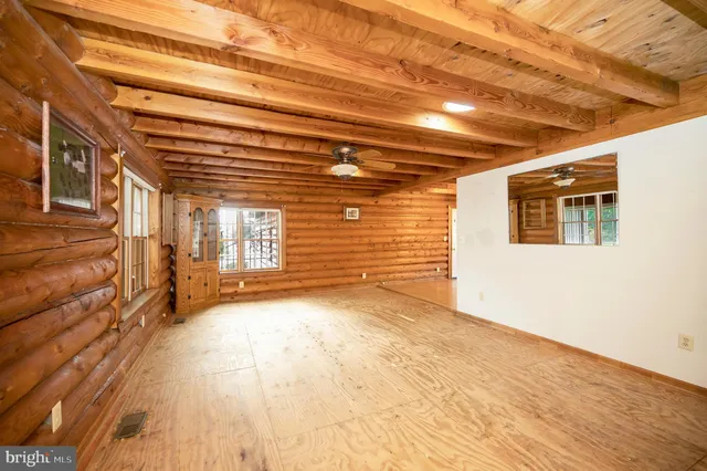 a view of a livingroom with a window