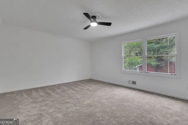 an empty room with a window